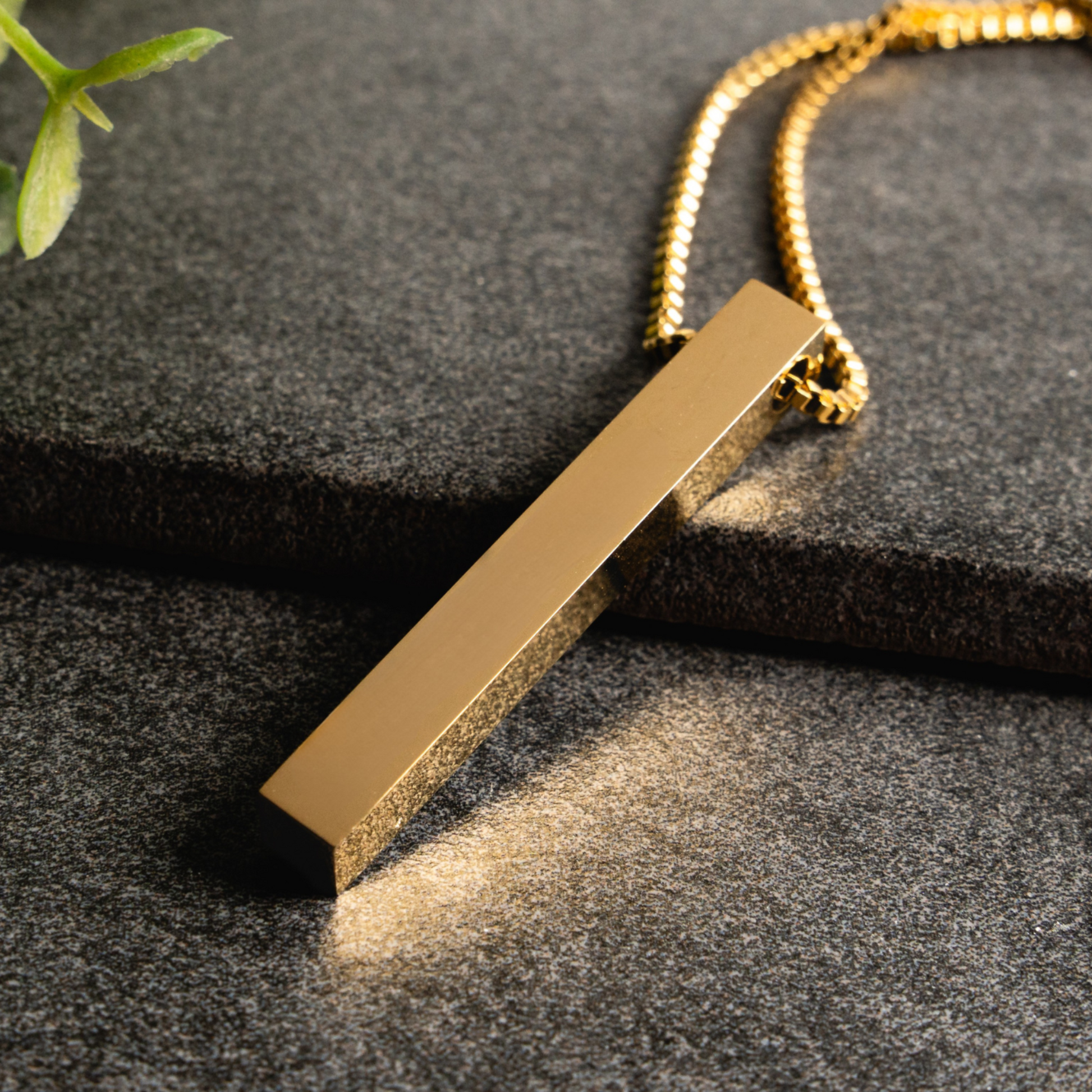 TTC Vertical Bar Necklace Pendant with Chain