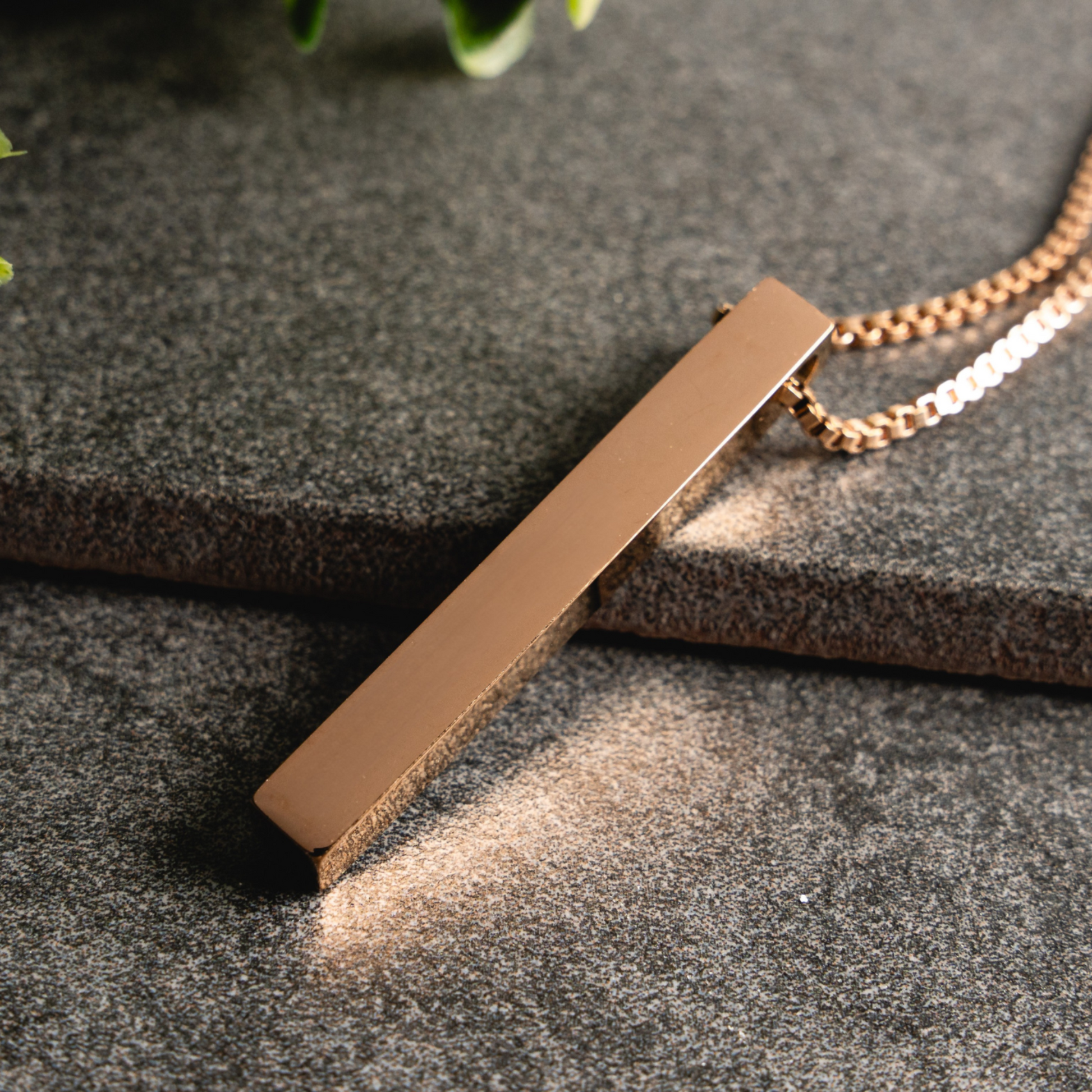 TTC Vertical Bar Necklace Pendant with Chain