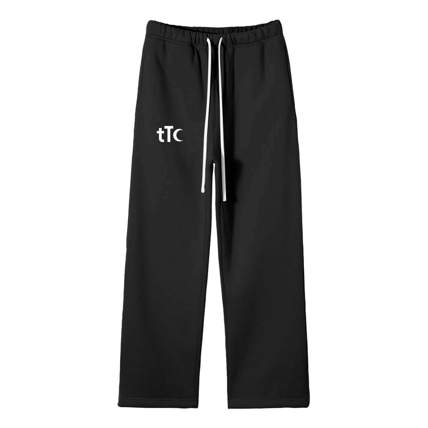 Streetwear Unisex Solid Color Fleece Straight Leg Pants