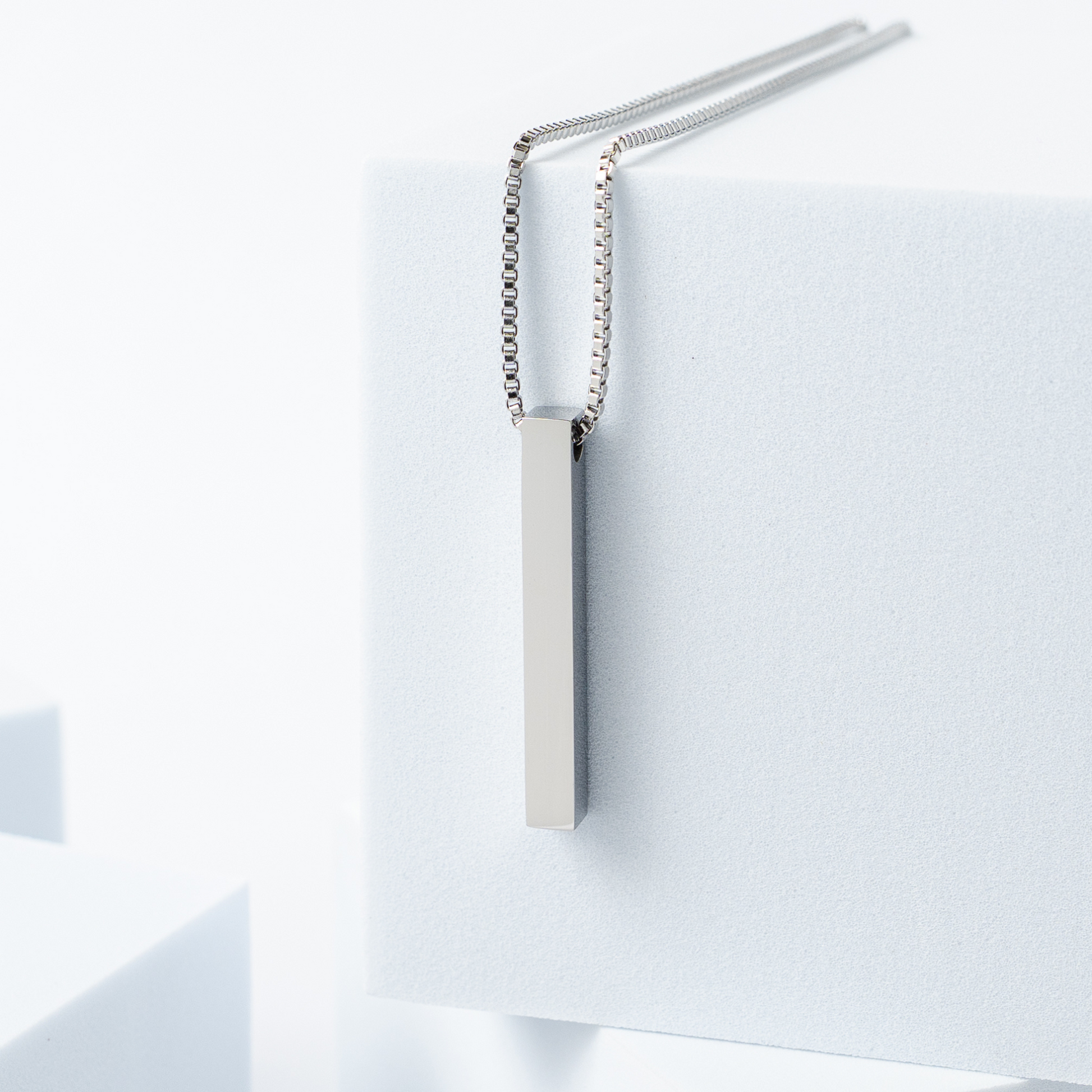 TTC Vertical Bar Necklace Pendant with Chain