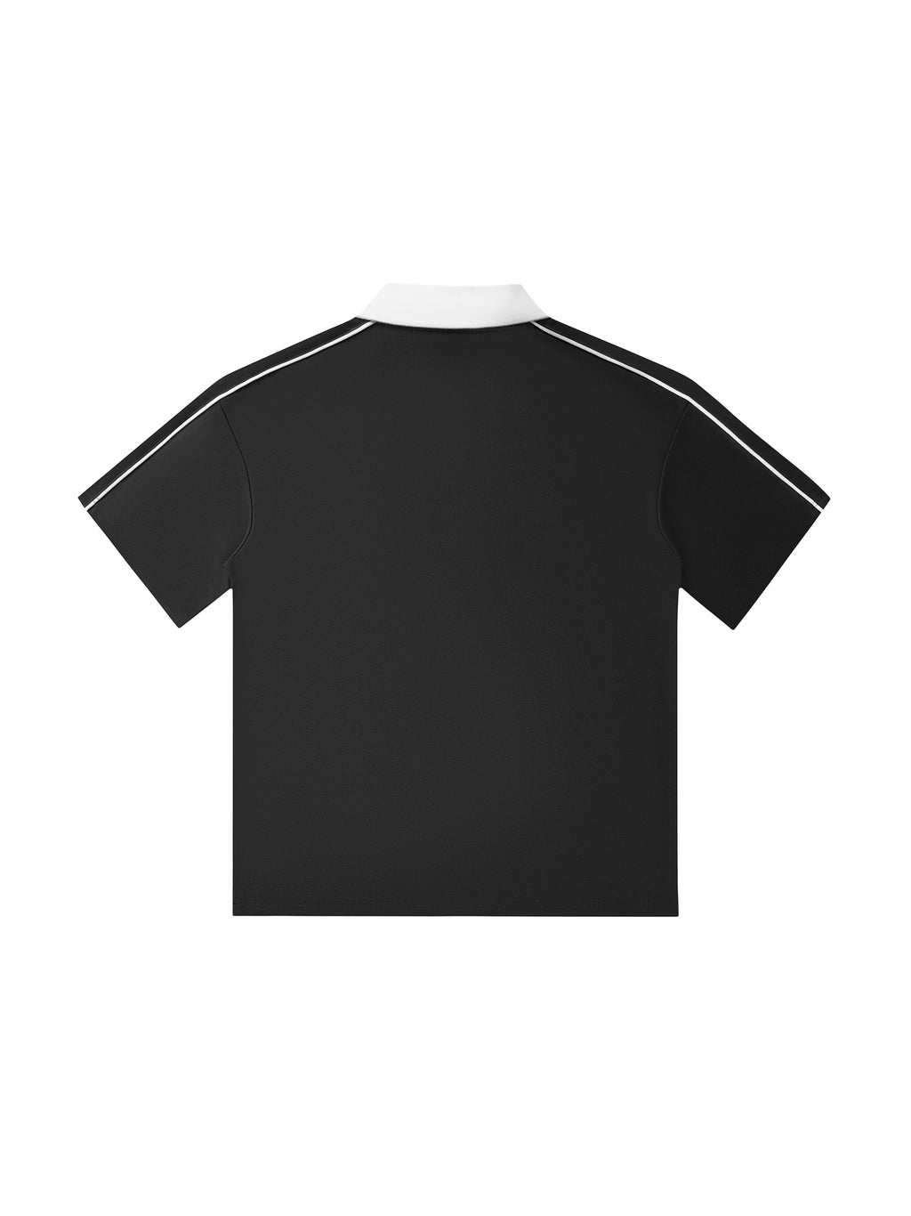 Contrast Collar Short-Sleeve Polo Shirt